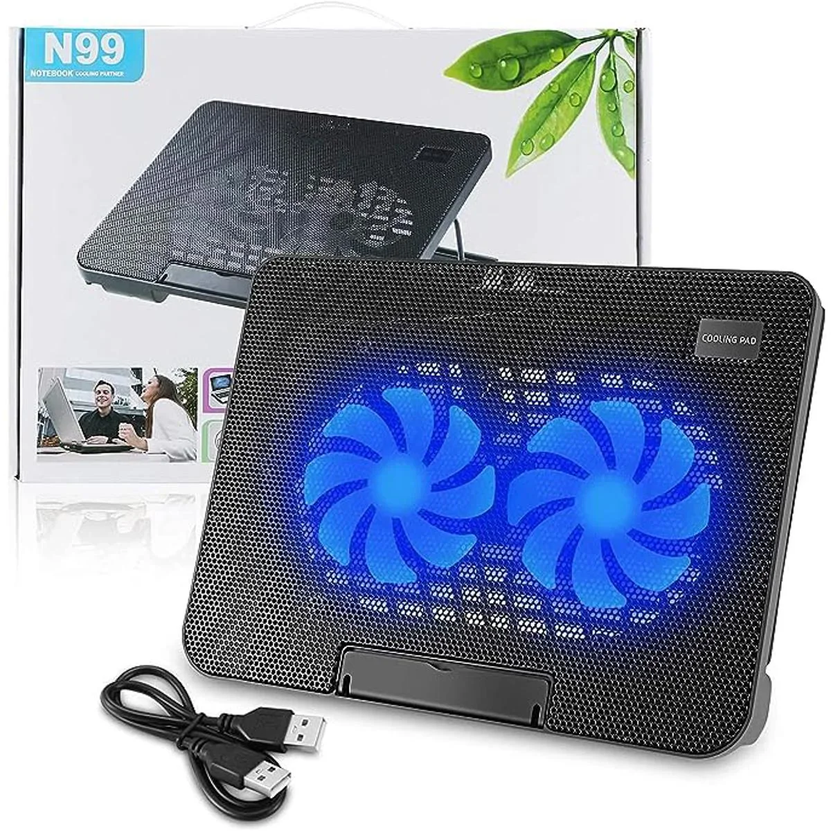 speed-x-n99-2-fan-cooling-pad-wiht-two-usb-and-light