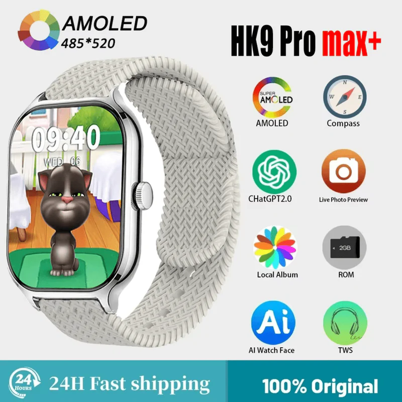 hk9-pro-max-smartwatch-202-amoled-screen-1gb-rom-support-local-music-tws-connection-with-wearfit-pro-app-white