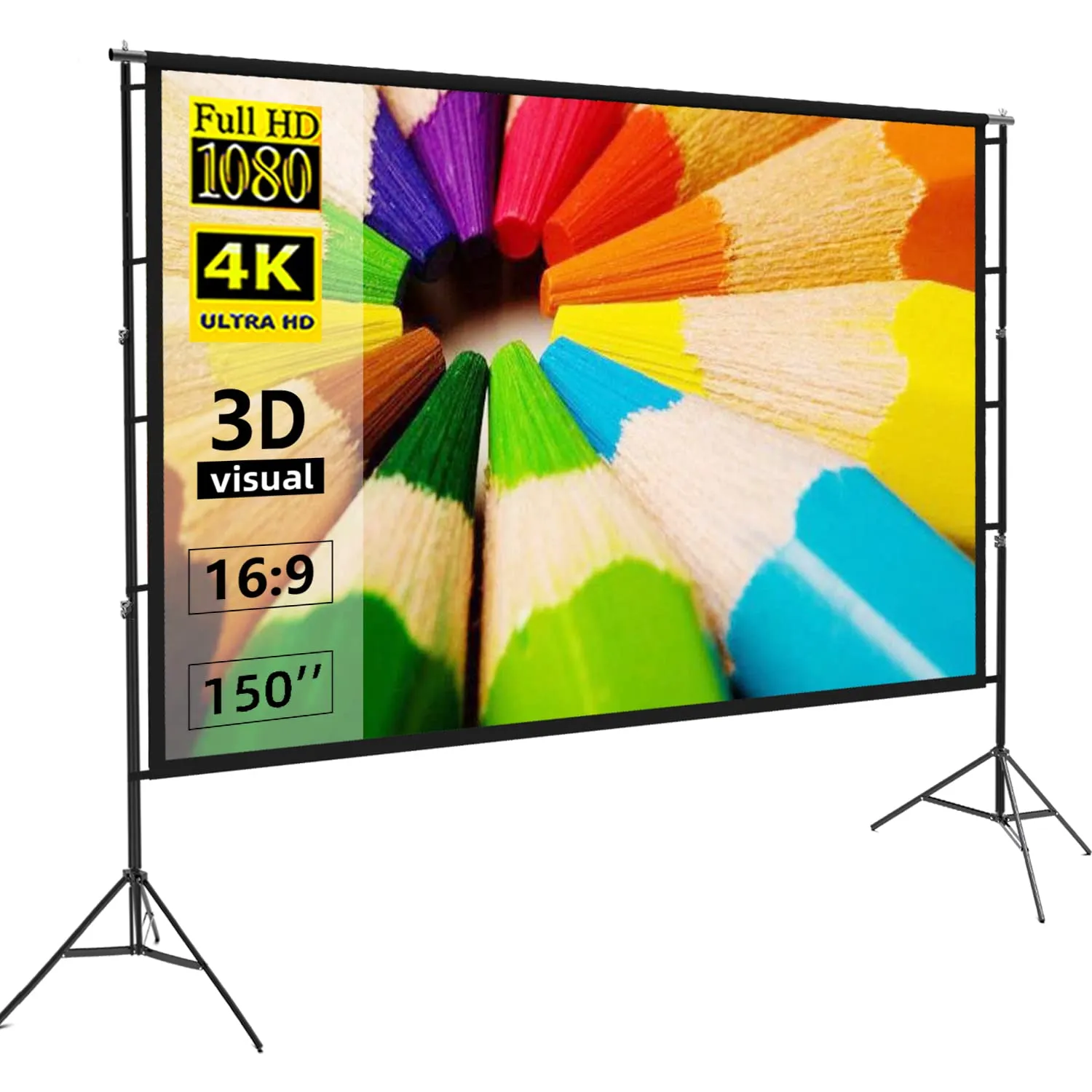 projector-screen-150-inch-tripod-portable-double-stand-810-feet-43mw-speed-x