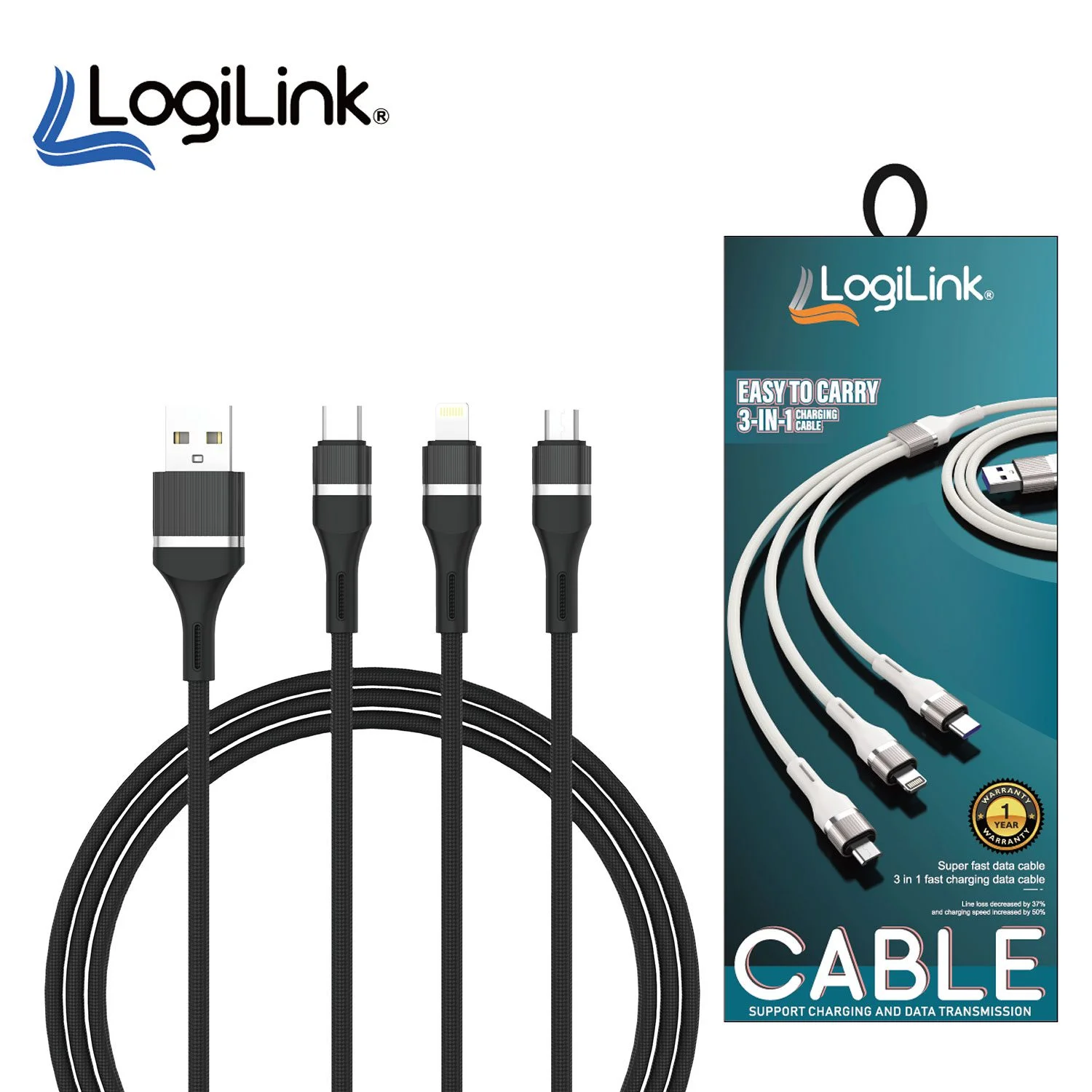 logilink-3in1-usb-to-microtype-ciphone-nylon-fast-charging-6a-data-cable